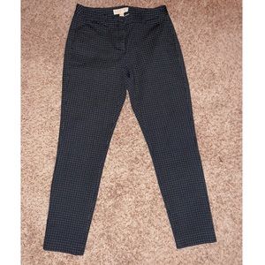 Navy Blue and Green Plaid Michael Kors Pants